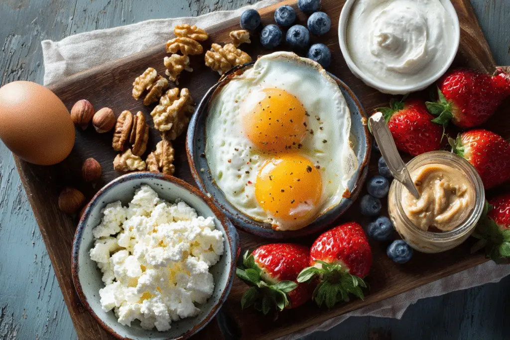 Breakfast ingredients for runners